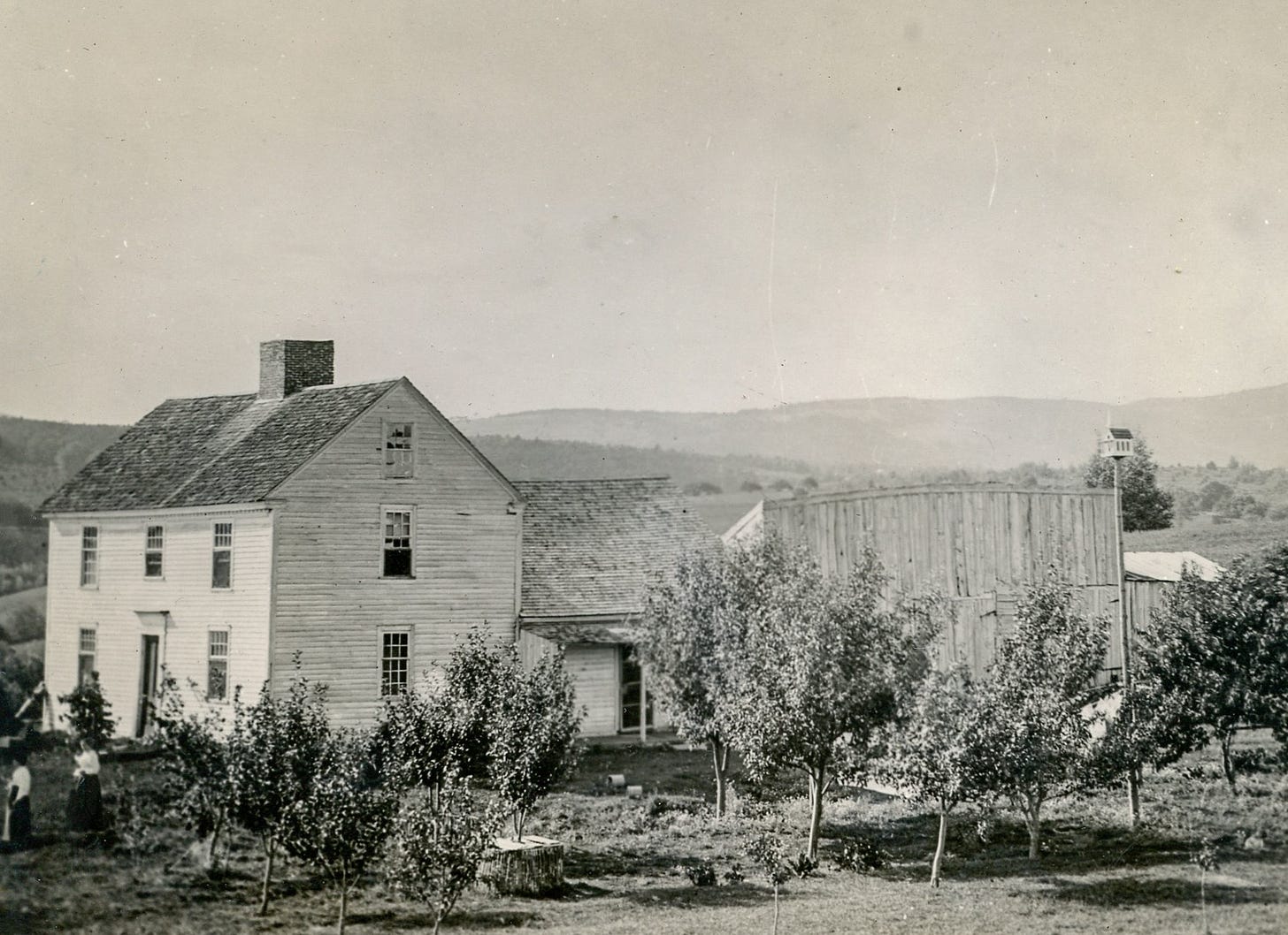 House with fruit trees