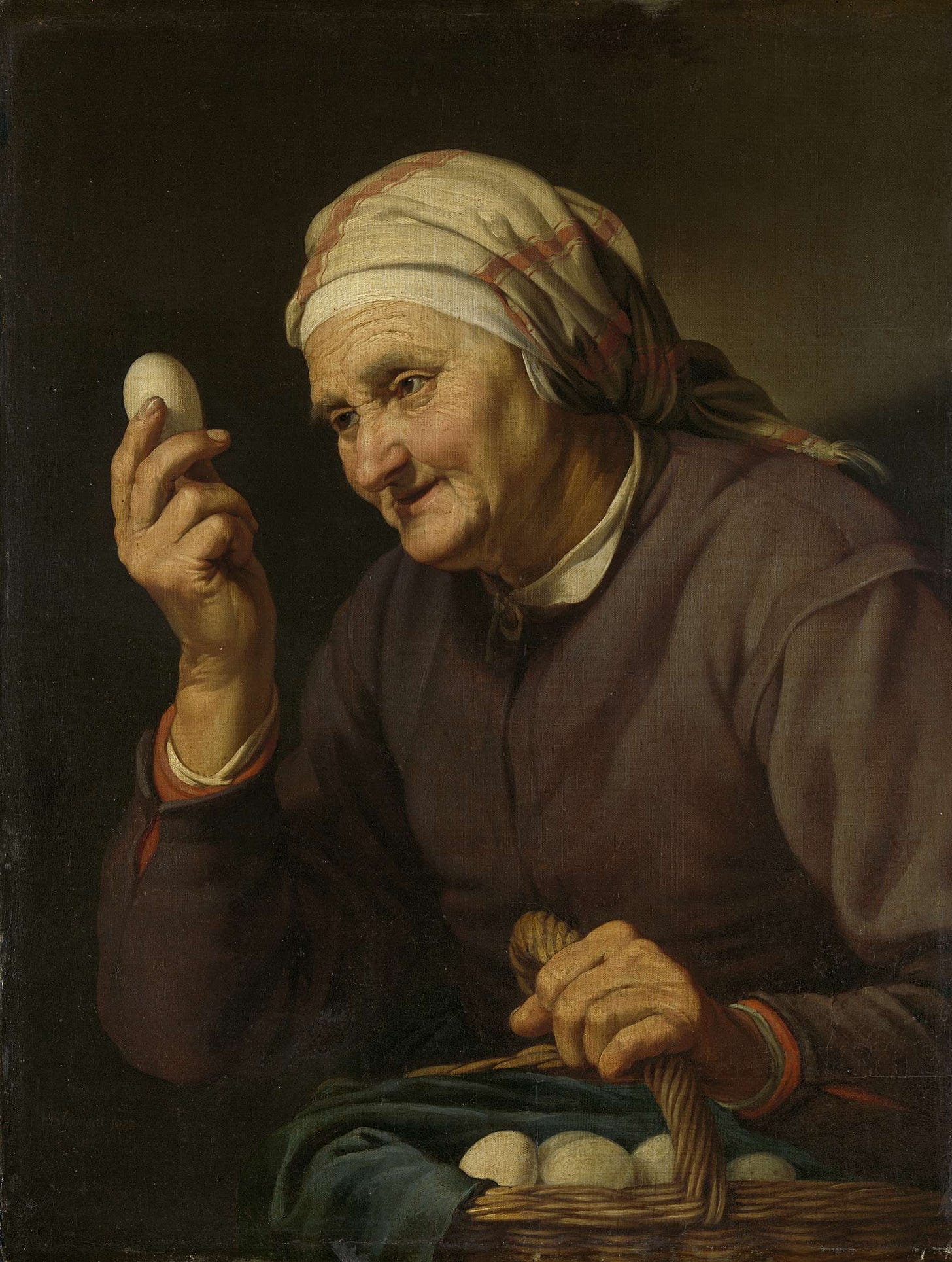 Old Woman Selling Eggs, Hendrick Bloemaert, 1632 | Portre ...