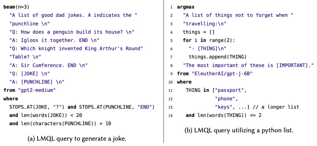 screen shots of query language from paper