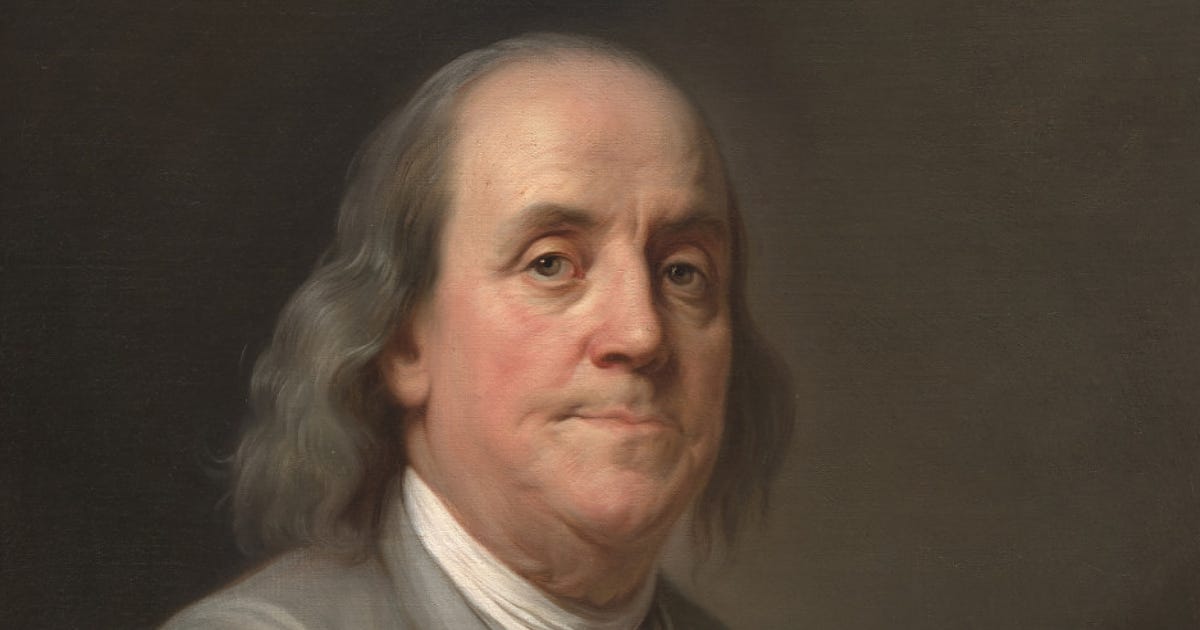 A painting of Benjamin Franklin