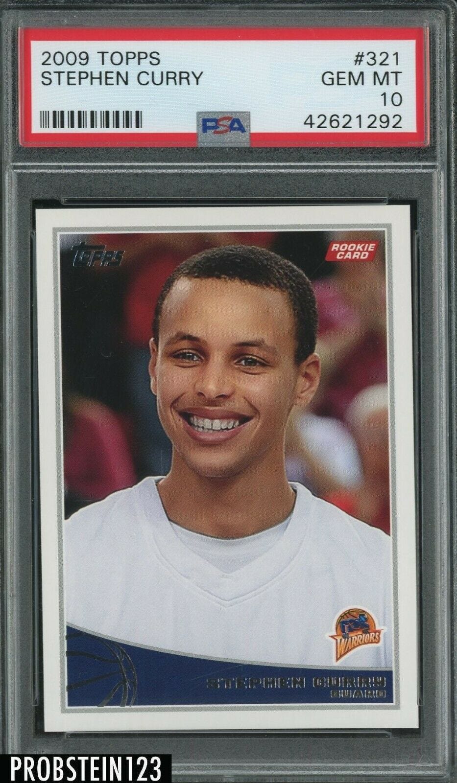 Image 1 - 2009-10-Topps-321-Stephen-Curry-Warriors-RC-Rookie-PSA-10-ABSOLUTELY-FLAWLESS
