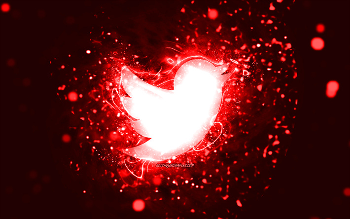 Download wallpapers Twitter red logo, 4k, red neon lights, creative, red  abstract background, Twitter logo, social network, Twitter for desktop  free. Pictures for desktop free