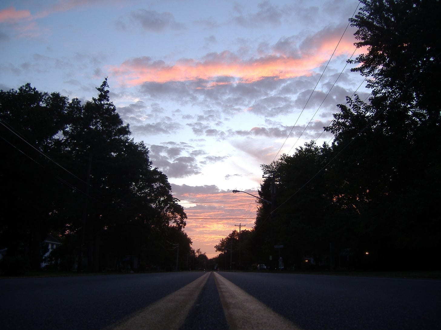 Another day ends on the road to Election Day. I may use this as a background image for my computer, to me it's a great picture.