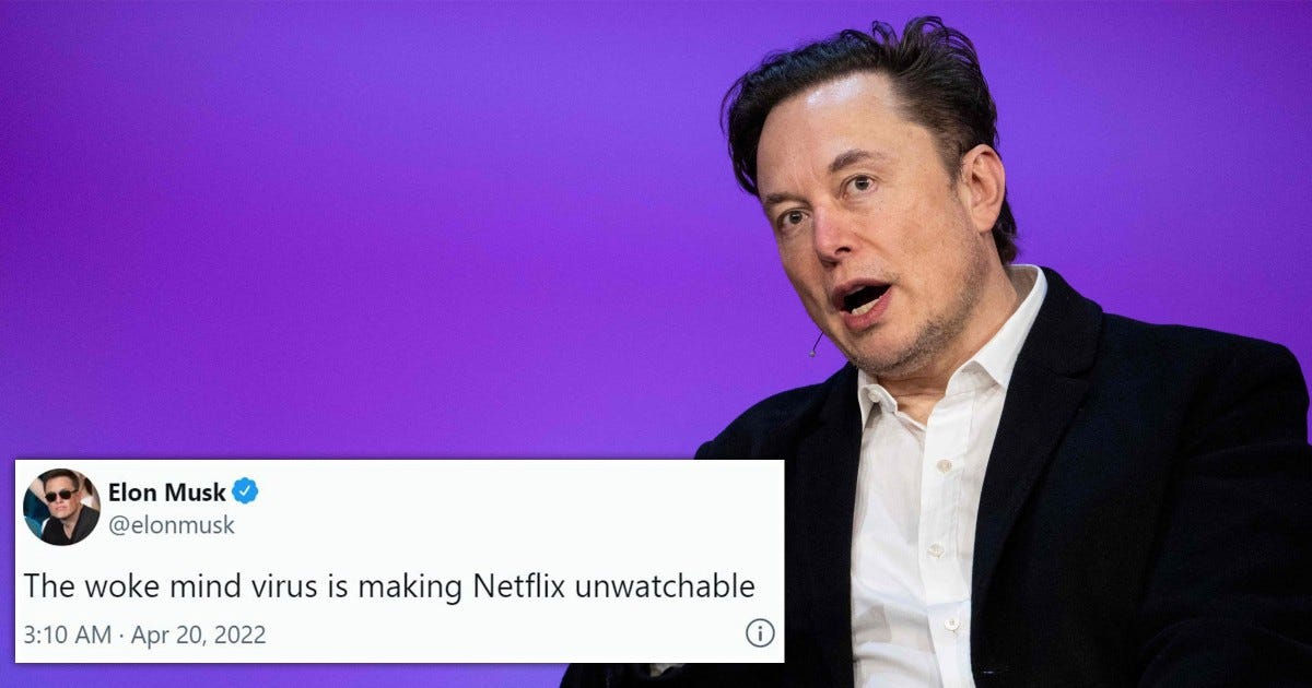 Elon Musk blames 'the woke mind virus' for people deserting Netflix | Metro  News