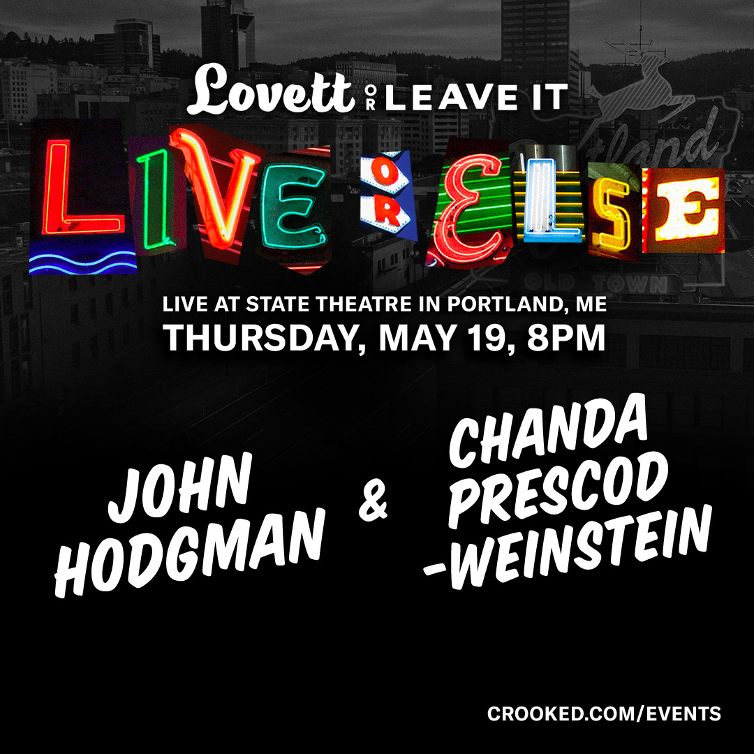 Lovett or Leave It: LIVE OR ELSE details about the event with me and John Hodgman. Link in captions.