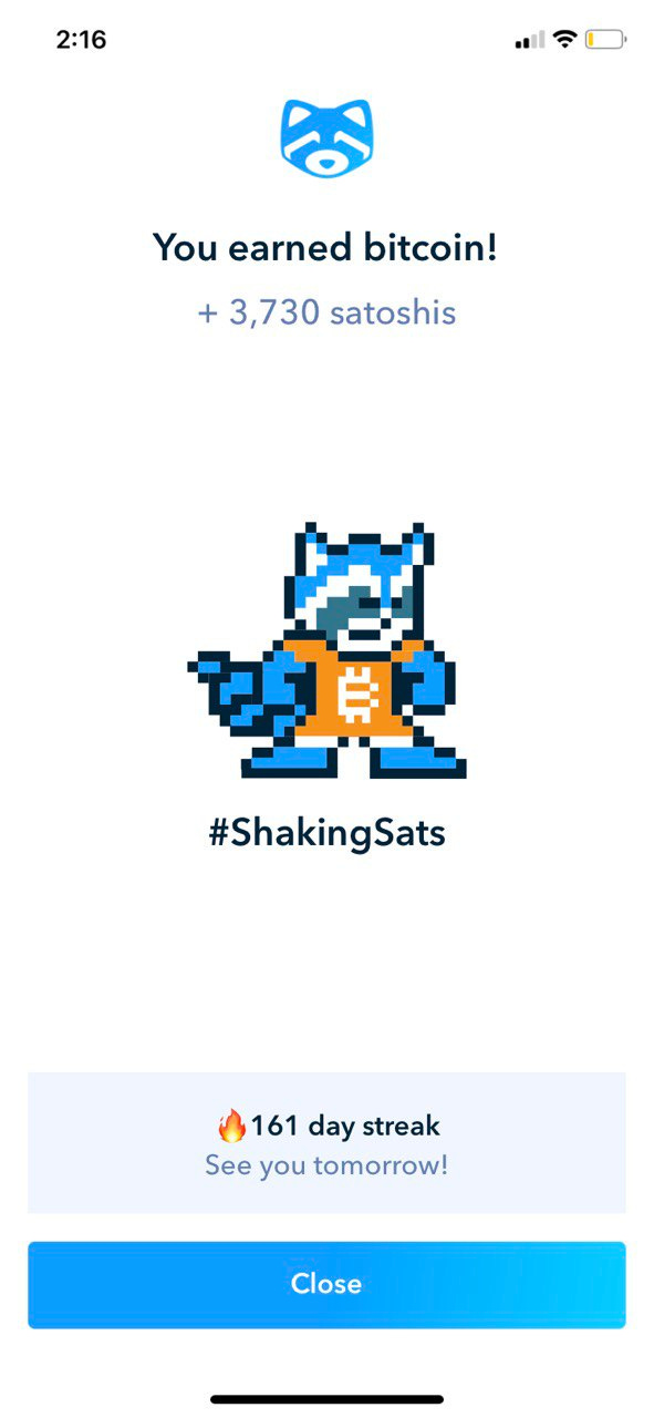 ShakePay #ShakingSats