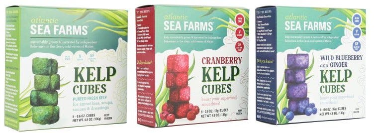 New kelp cubes from Atlantic Sea Farms