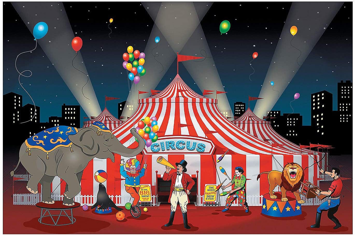 Circus Big Top Tent Banner - 9 Feet Long - Carnival Birthday Party Decor  and Supplies : Amazon.ca: Toys &amp; Games