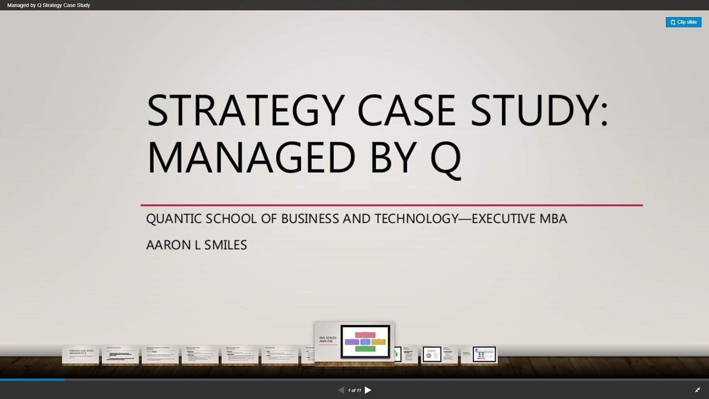 Aaron Smiles strategy slide