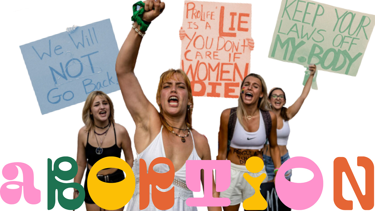Roe v Wade. Abortion. Pro-Choice Protest. Feminism.