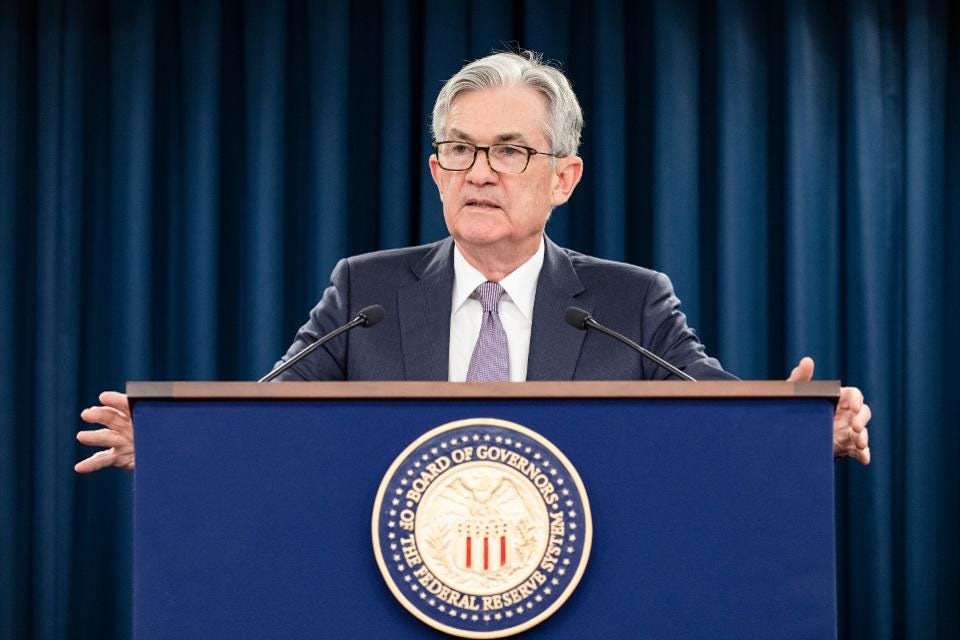 Federal Reserve Chair Jerome Powell Announces Unlimited Bond Purchases. 