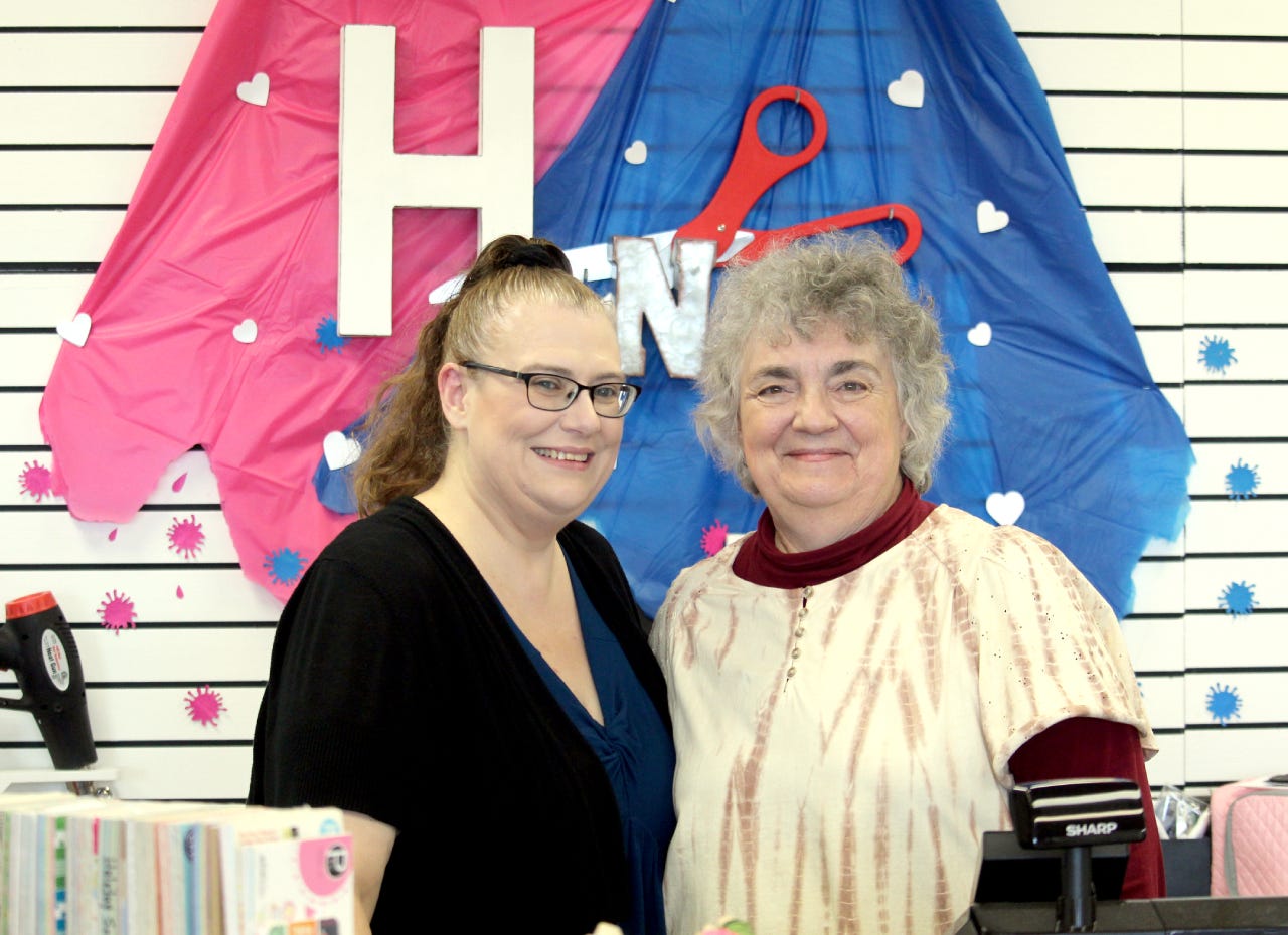Harts N Scraps in Rothschild, Wisconsin is a new crafting and crafting supplies business ran by Heather Van Schoick and mother Lucy Runnells. Evan J. Pretzer/The Wausau Sentinel