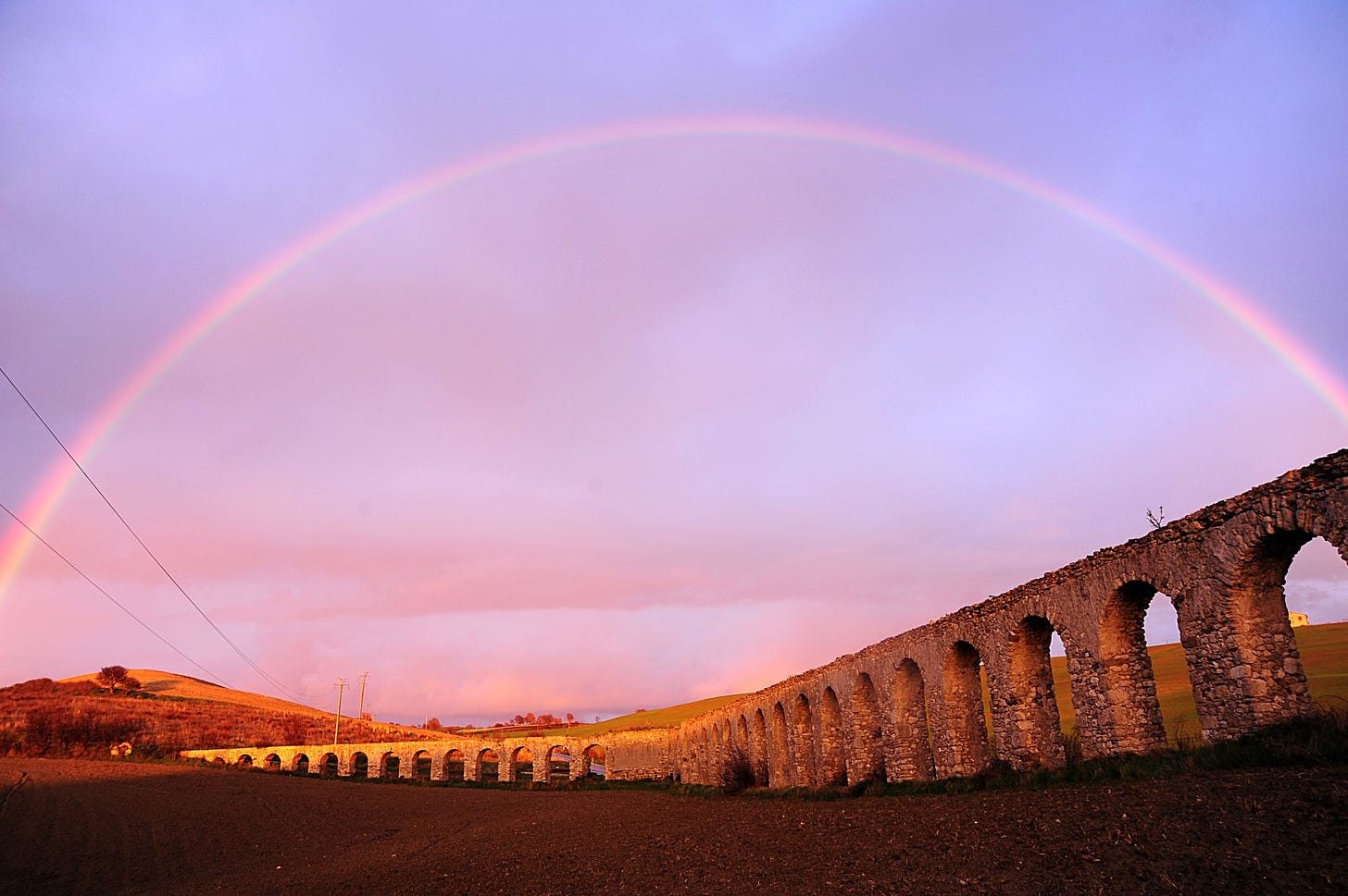 View of Roman Aqueduct at Monte Romano, Italy, Jan. 16, 2018
