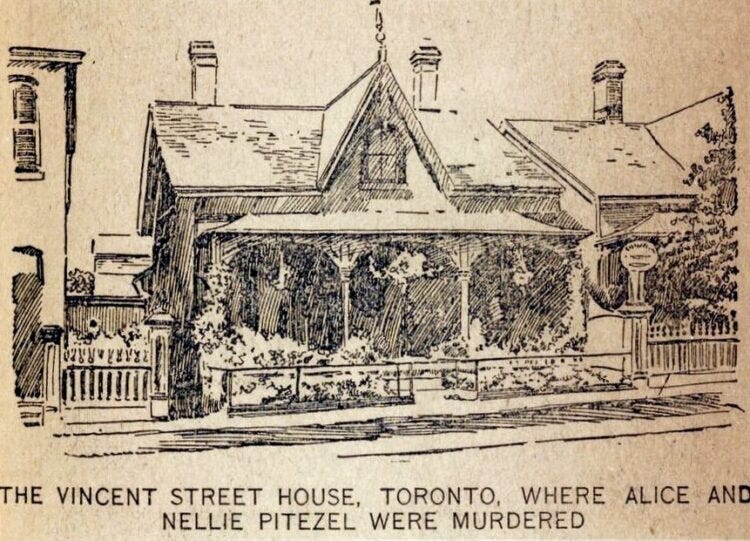 H H Holmes murders - Vincent Street house in Toronto - scene of killings