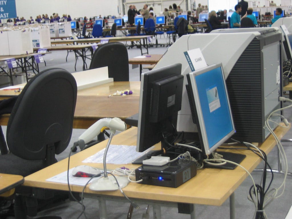 Ballot box scanner - London mayor and assembly election 2008