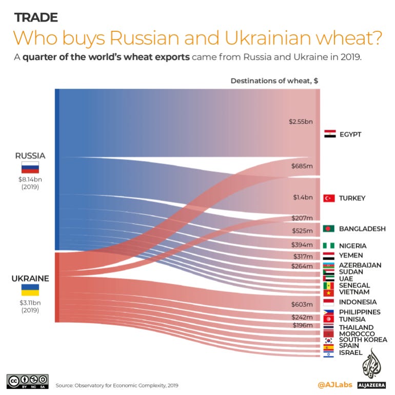 Infographic: Russia, Ukraine and the global wheat supply | Infographic News  - TittlePress