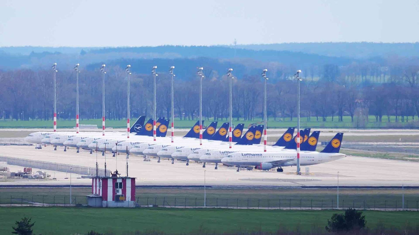 Parked Lufthansa Aircraft