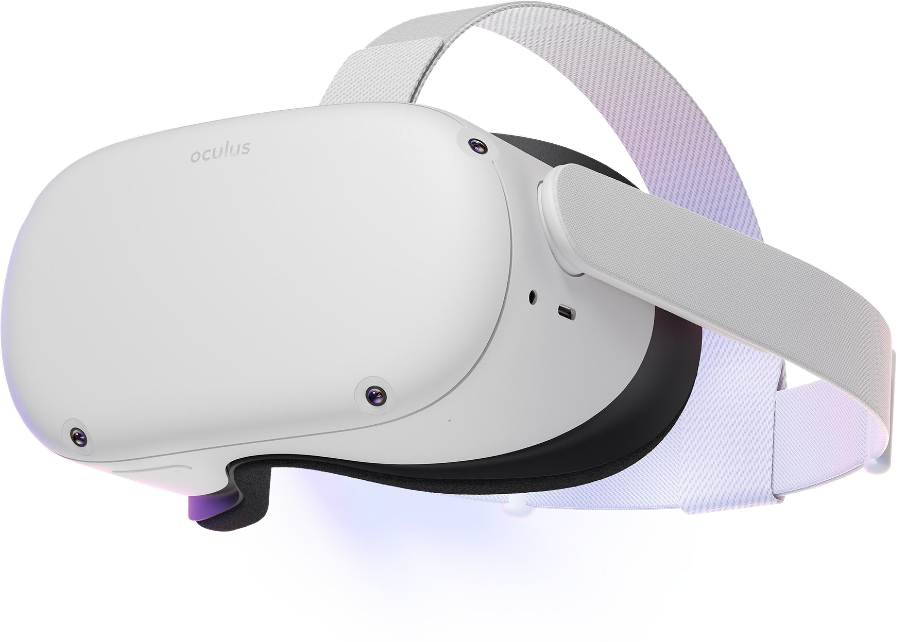 Imagem mostra um óculos de realidade virtual, com formato um tanto futurista.