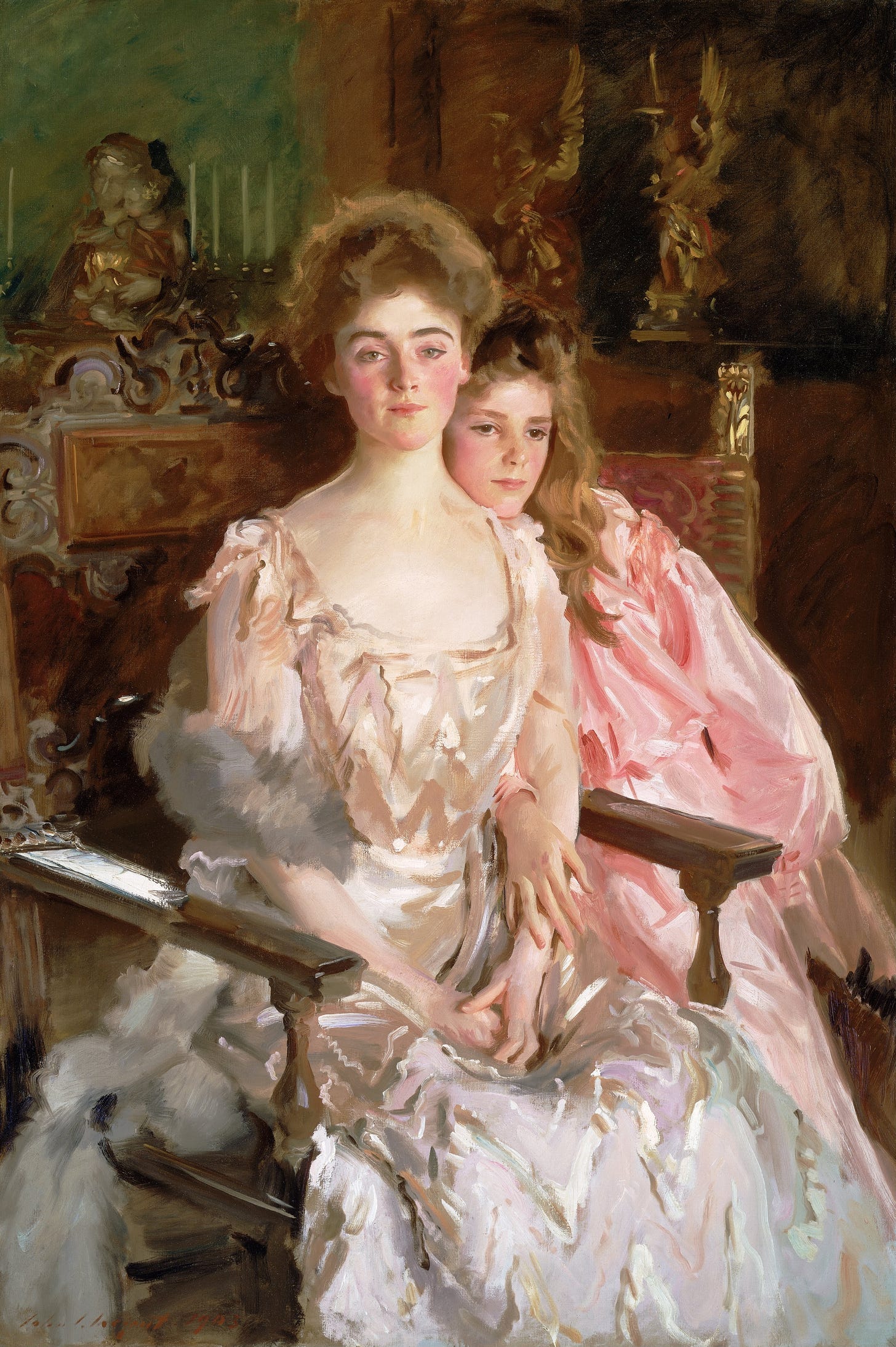 Mrs. Fiske Warren (Gretchen Osgood) And Her Daughter Rachel (1903)