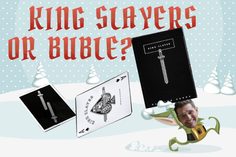 Image: “King Slayers of Buble?” text over graphic