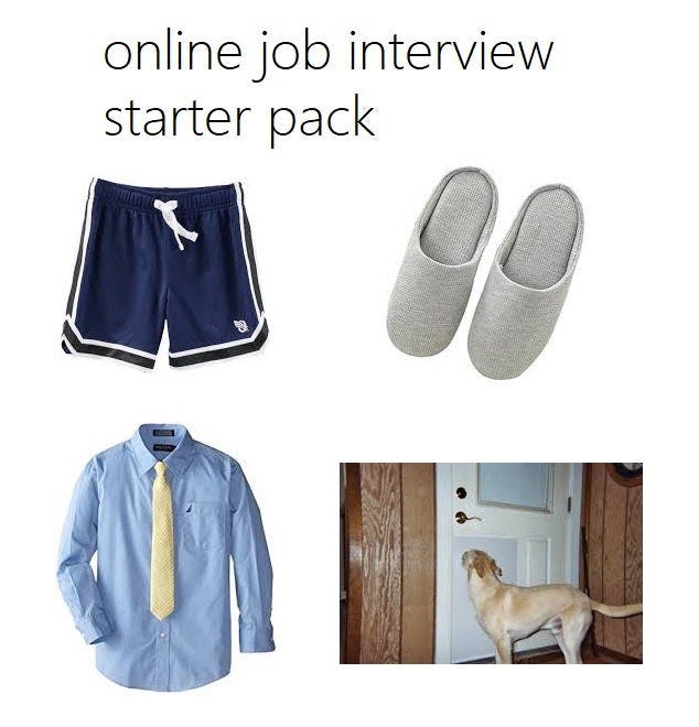 Online job interview starter pack : r/starterpacks