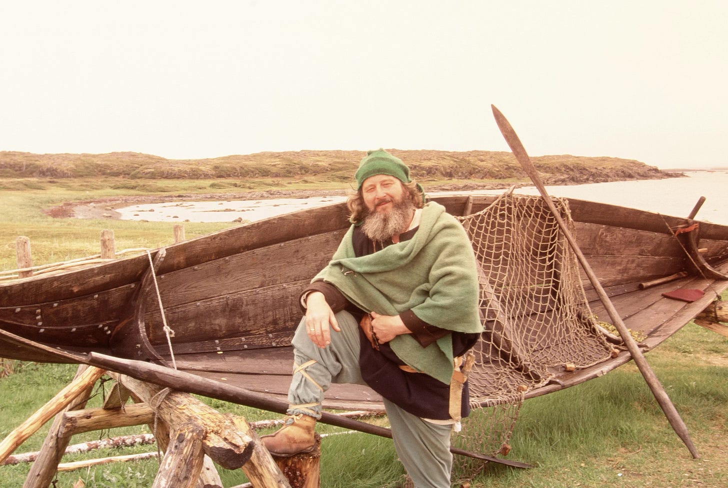 Man in traditional viking clothes