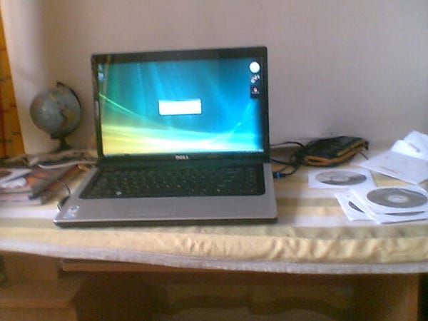 My pride and joy, a Dell Studio 15 laptop, gifted to me by my parents.