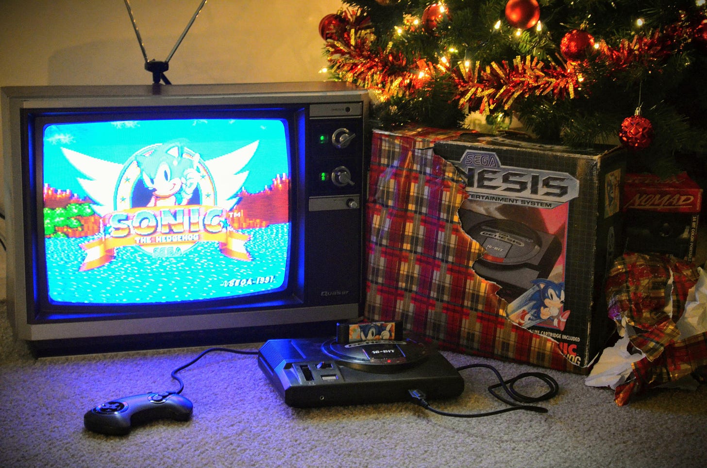 Did a photoshoot of what my dream Christmas morning as a kid would be like.  : r/retrogaming