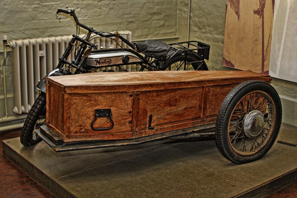 motor cycle and side coffin