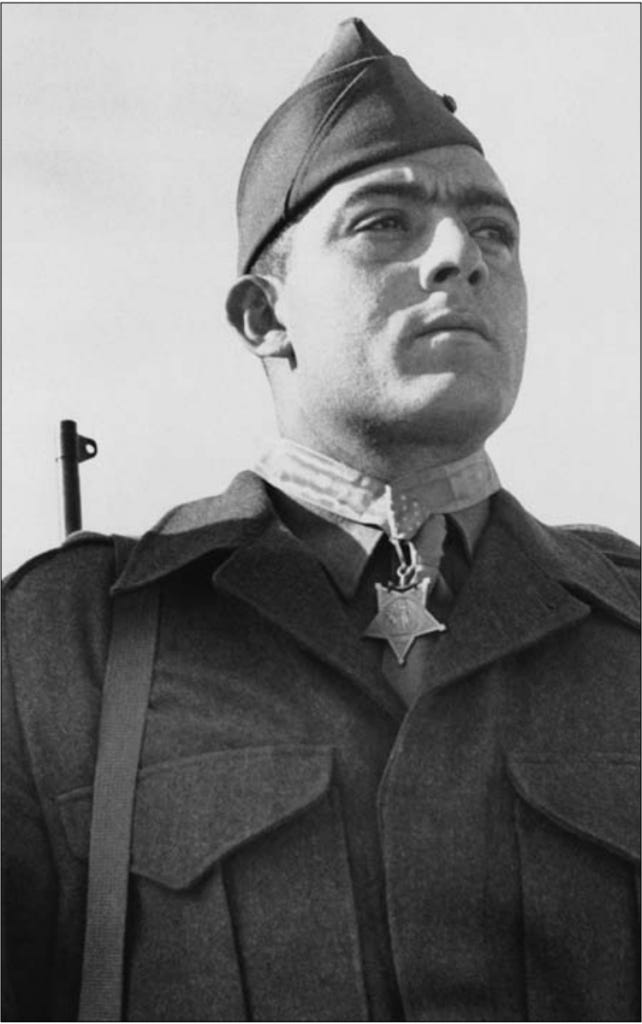 John Basilone wears the Congressional Medal of Honor