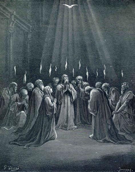 The Descent Of The Spirit - Gustave Dore - WikiArt.org