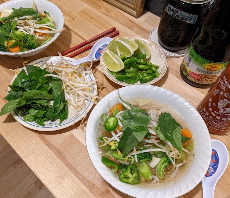pho chay bowls
