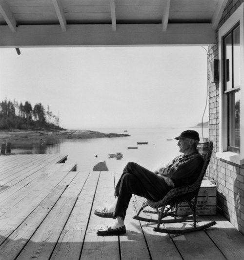 Old man in rocker. Maine, 1967. | Berenice abbott, Berenice, Photo