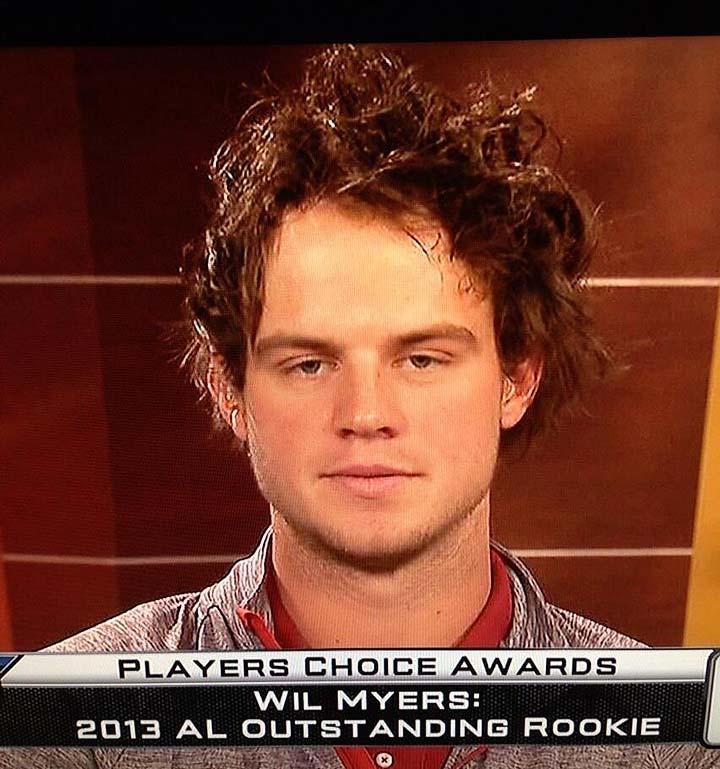 Wil Myers goes on TV with THAT hair