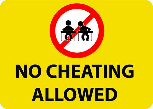 NO CHEATING ZONE DO NOT CHEAT IN THE EXAM HALL DEGREE AT RISK ALLOWED  BANNED PROHIBITED NOTICE WARNING SIGN VECTOR ILLUSTRATION EPS Stock Vector  | Adobe Stock