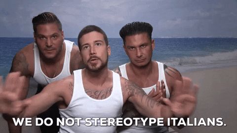 tre protagonisti del jersey shore dicono "we do not stereotype italians"