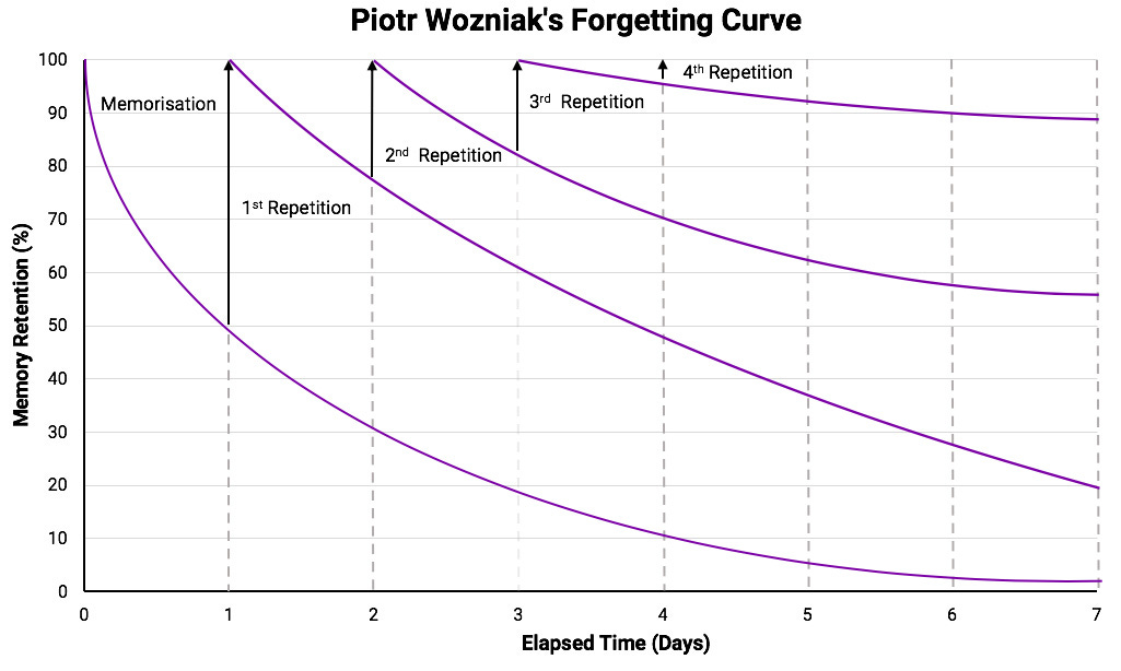 Piotr Wozniak Forgetting Curve
