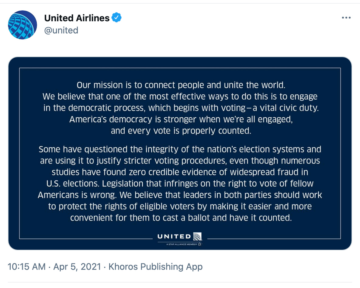 Screen-Shot-2021-04-05-at-1.21.39-PM MAGA Will Be Bussing After United Airlines Joins Georgia Boycott Domestic Policy Economy Featured Politics Top Stories 