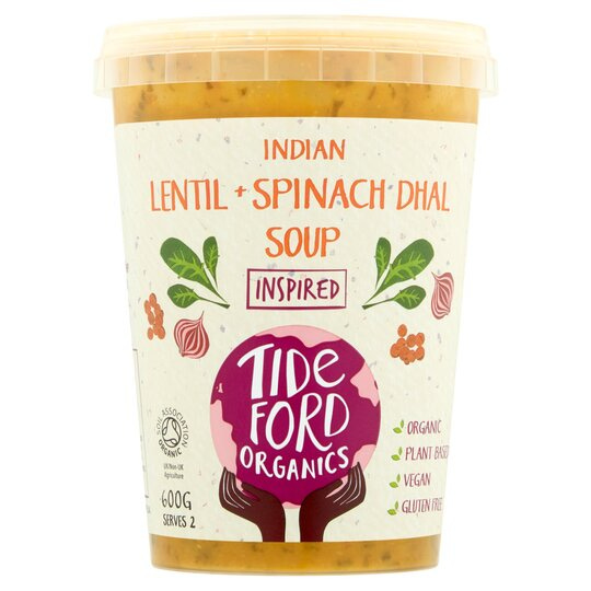 Tideford Organic Lentil & Spinach Dhal Soup 600G - Tesco Groceries
