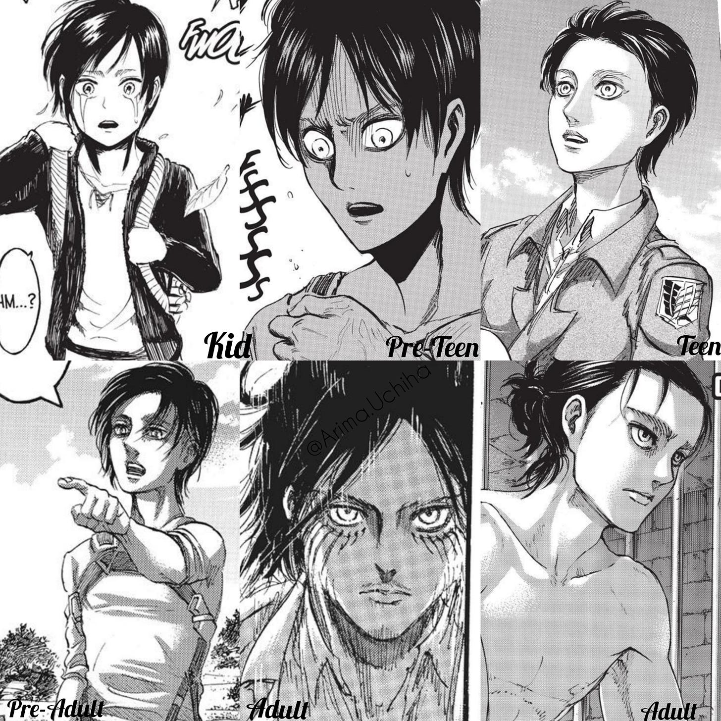 Evolution of Eren Yeager. From only wanting to kill titans and ...