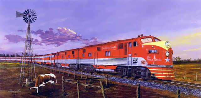 Stars of Texas – Train Art, Train Art For Sale, Train Art