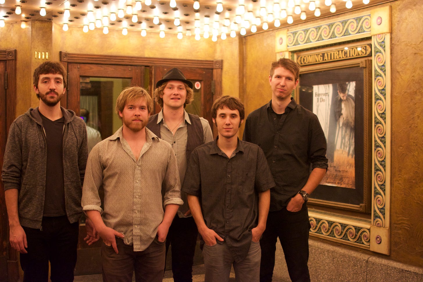 Captain Ivory out of Nashville, TN. L-R Brett Smith (bass), Stephen Paul (keys), Jayson Traver (guitar/vocals), Seth Maschari (drums), Robbie Bolog (guitar) playing at Radio Radio’s Nashville Invasion with MODOC and The Wans.