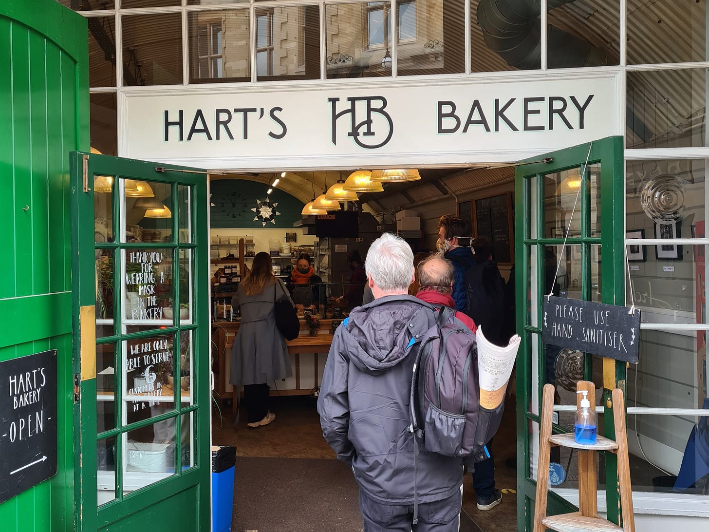 the entrace to hart's bakery