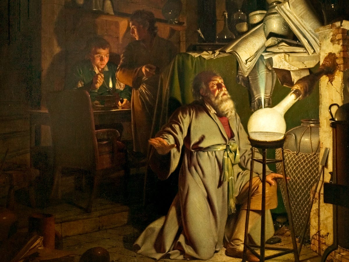 The Alchemist Discovering Phosphorus, Joseph Wright of Derby · Hallie Ford  Museum of Art Exhibits