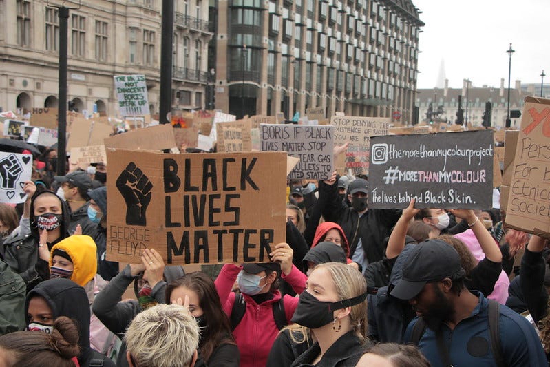 Black Lives Matter rally in London, Flickr photo by Socialist Appeal // CC2.0