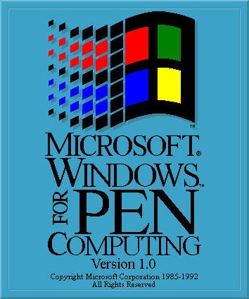 Startup screen for Windows for Pen Computing