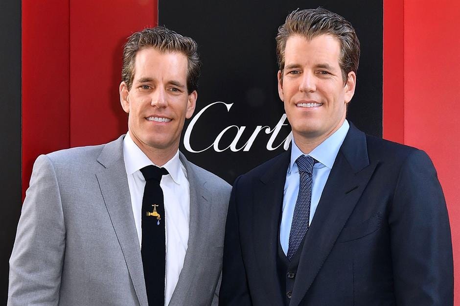 Bitcoin billionaires the Winklevoss twins, their net worth, and battle with  Facebook | lovemoney.com