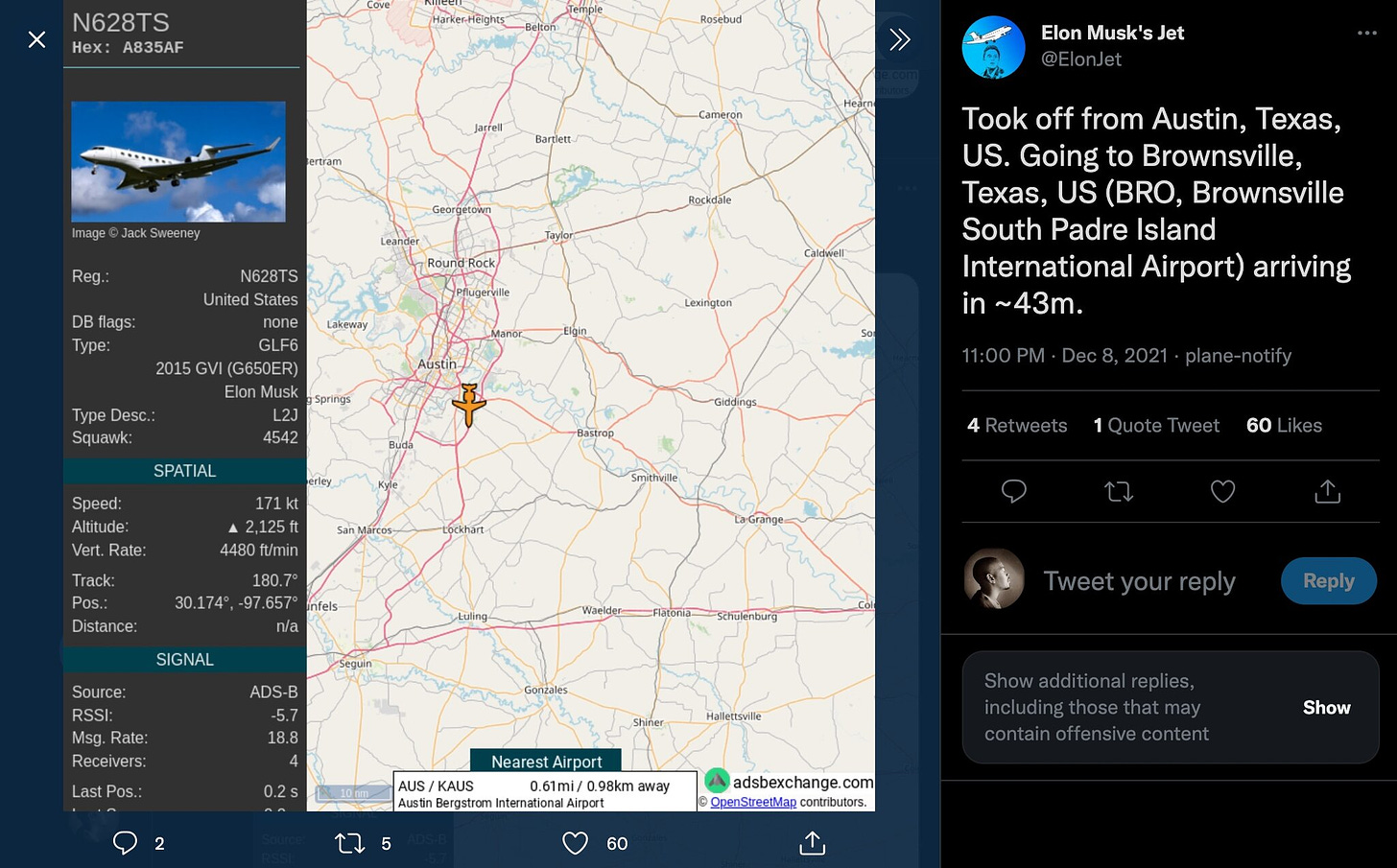 A Teenager Tracked Elon Musk's Jet on Twitter. Then Came the Direct  Message. - The New York Times