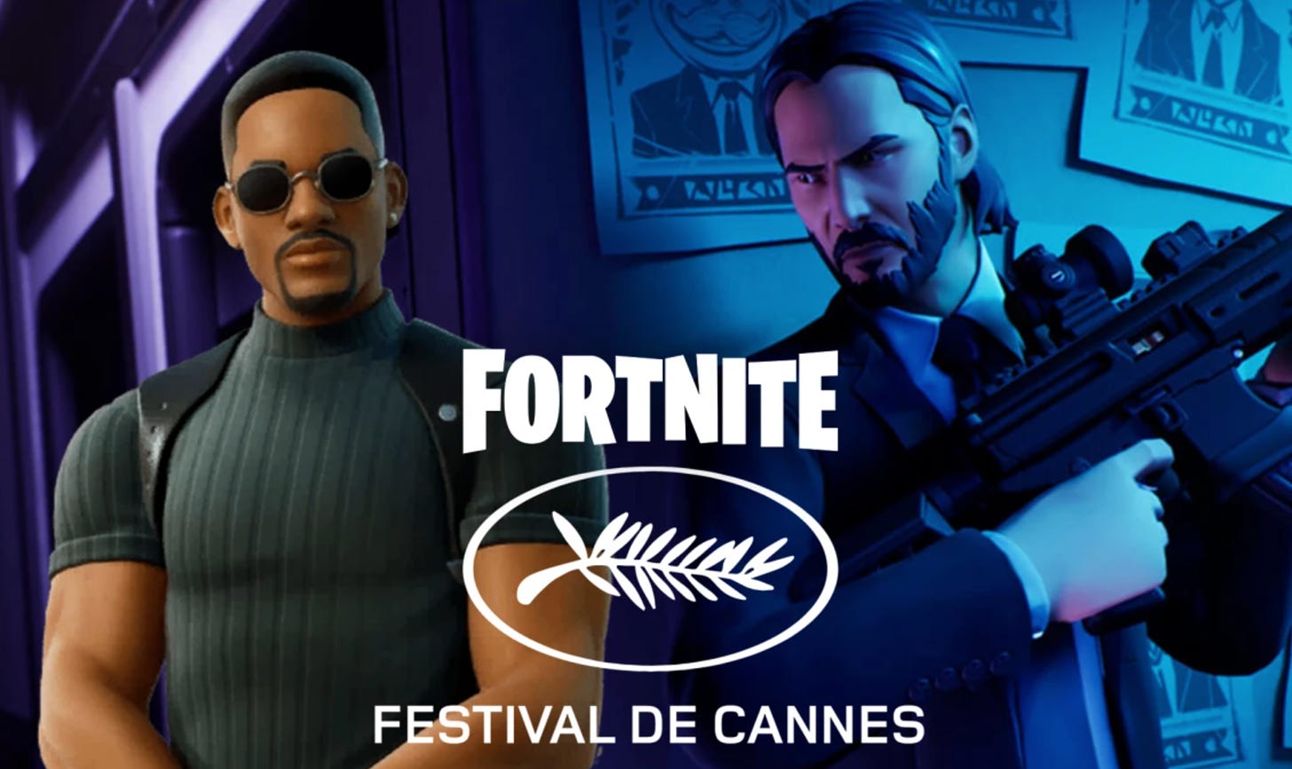 Image de Fortnite et du Festival de Cannes