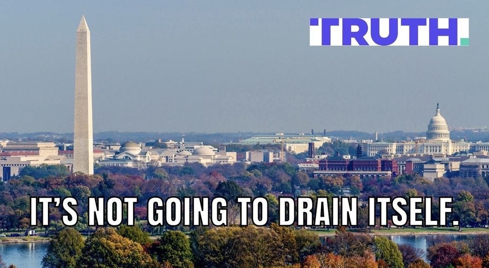 May be an image of sky and text that says 'TRUTH IT'S NOT GOING TO DRAIN ITSELF.'